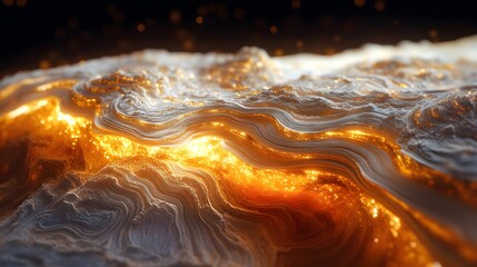 Poster - Close up of a wave on water surface with layered depth impressions revealing intricate details