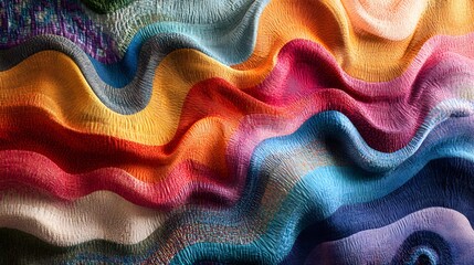 Poster - Colorful abstract painting and tapestry artwork depicting vibrant multiverse realms and creative patterns