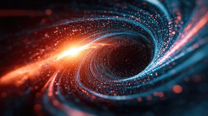 Poster - Cosmic event spiral galaxy formation outer space digital art sci-fi environment abstract viewpoint energy concept