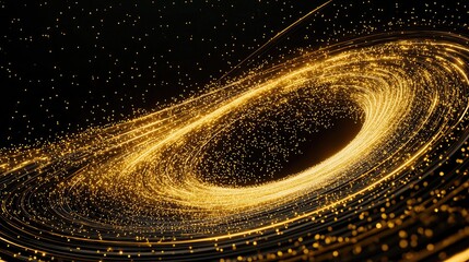 Poster - Galactic spiral motion cosmic space digital art dark environment abstract viewpoint interstellar concept