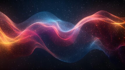 Aufkleber - Abstract colorful background with vibrant lines and geometric nebula designs swirling in bright hues