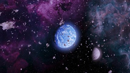 Wall Mural - Earth Surrounded by Cosmic Debris

Earth is beautifully showcased in space, surrounded by floating asteroids and cosmic dust.