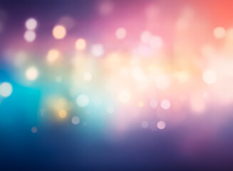 Wall Mural - soft colorful background with a gradient of purple, pink, blue, and orange. bokeh lights create a dr