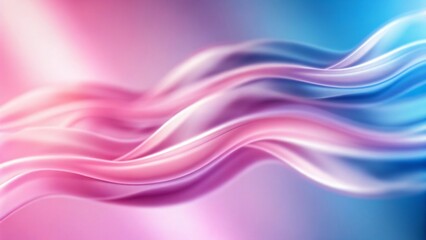 Poster - A pink and blue abstract background with wavy lines, flowing curves creates a soft and modern design ideal for digital art, web design, and creative visual projects with vibrant tones.