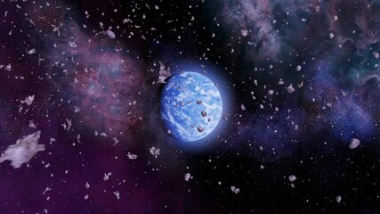 Wall Mural - Earth Surrounded by Cosmic Debris

Earth is beautifully showcased in space, surrounded by floating asteroids and cosmic dust.