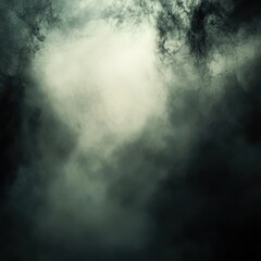 Wall Mural - Black and white image of dark sky with foggy atmosphere and subtle gradient effect on zen papaya