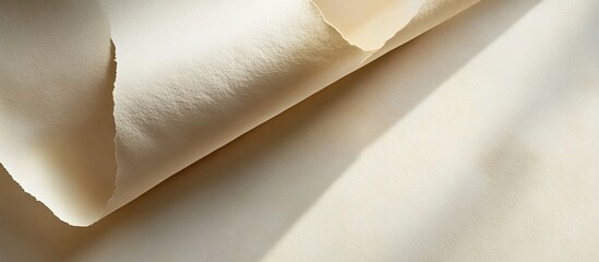Fototapete - Faded parchment paper texture in soft beige tones with gentle shadows enhances design depth ideal for stationery invitations and backgrounds