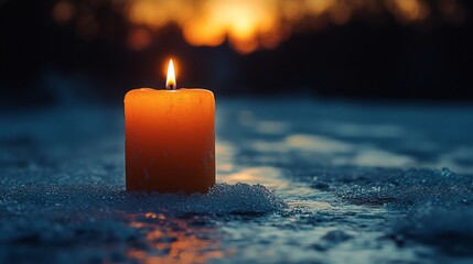 Poster - Soft glowing light cuts through the cold blackness casting a serene and hopeful glow The illumination speaks without words as if conveying a comforting message directly to the heart