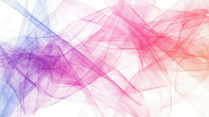 Poster - A graphic representation of intersecting lines forming a complex web pattern, rendered in soft pastels against a white backdrop, evoking creativity and modernity.
