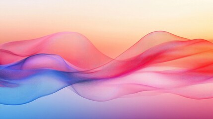 Poster - A series of layered transparent lines forming an illusion of depth, with a soothing color palette, creating an engaging visual for contemporary design concepts.