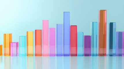 Poster - A striking D bar chart illustrating demographic data, with colorful bars and clear shadows, creating a sense of depth against a contrasting backdrop.