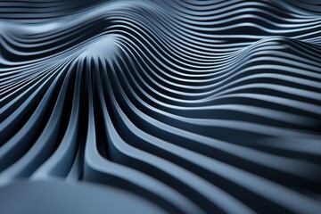 Poster - Abstract Minimalist Wavy Lines in Dynamic Motion for Artistic Background