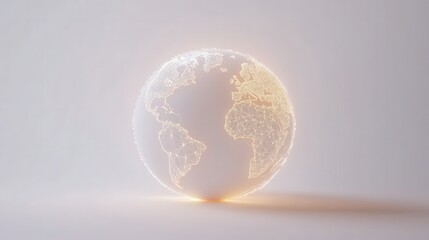 Poster - Modern Digital Globe Representation with Network Connections and Lights