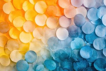 Poster - Playful Abstract Patterns Resembling Colorful Confetti Background Design