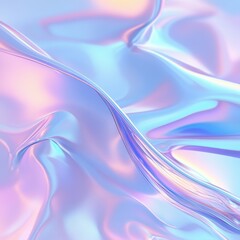 Wall Mural - blue and pink abstract holographic gradient background with soft glow and pattern design