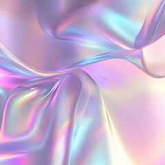 Wall Mural - holographic gradient background with pink and blue tones featuring a soft glow and abstract design