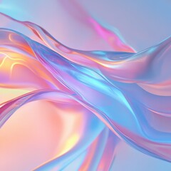Wall Mural - blue and pink abstract background with pastel holographic gradient and soft glow effect