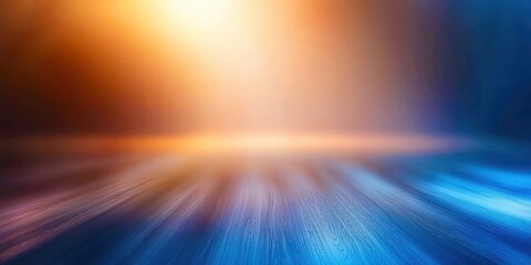 Poster - Blue and orange background with a blurry horizon