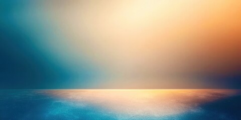 Poster - Blue ocean with a white horizon