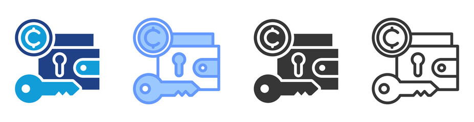 Aufkleber - Non custodial service icon set multiple style collection