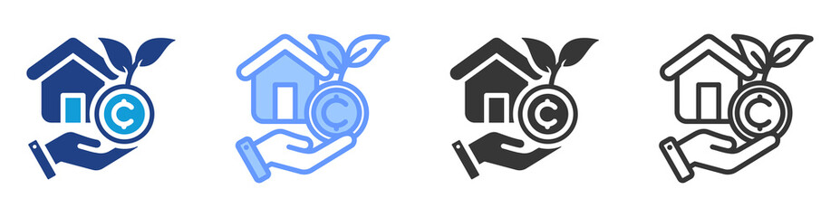Poster - Synthetic asset icon set multiple style collection