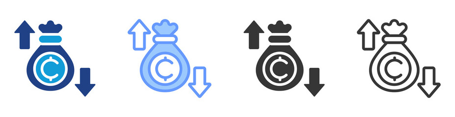 Poster - Liquidity provider icon set multiple style collection