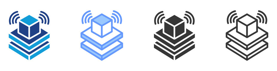 Poster - Layer 2 solution icon set multiple style collection