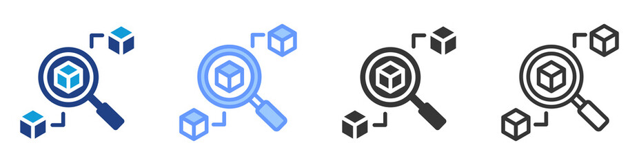 Poster - On chain analytics icon set multiple style collection