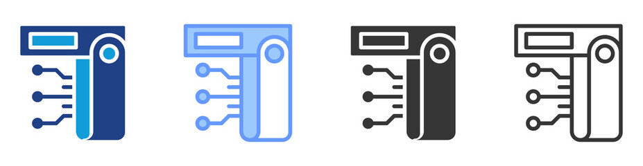 Aufkleber - Hardware wallet icon set multiple style collection