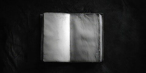 Poster - Book is open to a page with a black background