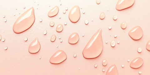 Poster - Close up of a pink surface with water droplets on it