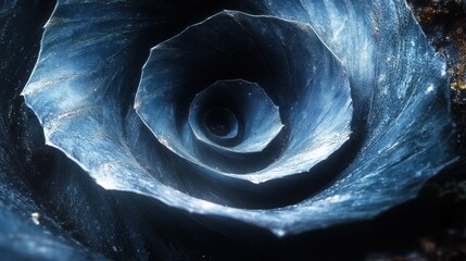 Wall Mural - Dark hole in the ground with abstract spirals featuring zen papaya design elements