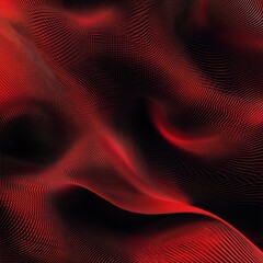 Wall Mural - red and black background with wavy lines featuring ai-generated fractal patterns in smooth design