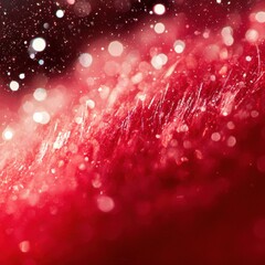 Poster - close up of red and white background with blurred bokeh lights and zen papaya in vibrant colors