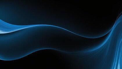 Poster - Black abstract background with wavy shapes
6