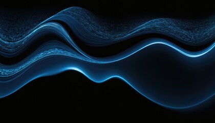 Fototapete - Black abstract background with wavy shapes
6