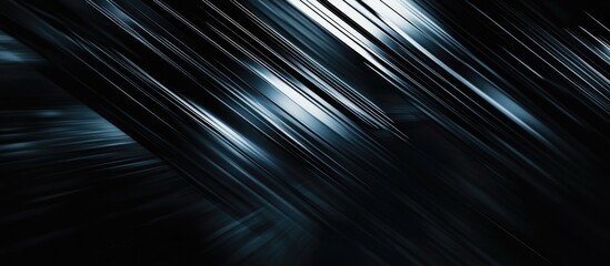 Fototapete - Dynamic black and blue abstract background with streaks of light creating a sense of movement and direction for modern design concepts