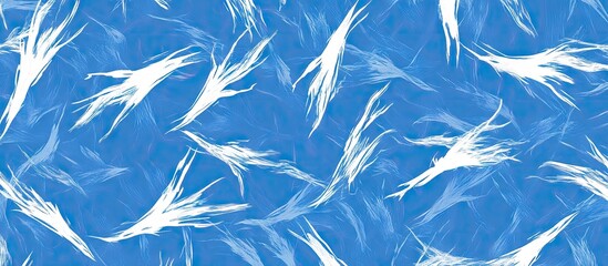 Poster - Abstract blue background with dynamic white lightning bolts creating a striking visual effect emphasizing bold contrast and energy throughout the design
