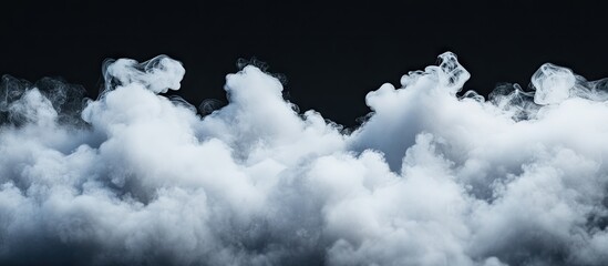 Fototapete - White smoke billowing against a dark background creating a dramatic contrast ideal for advertising designs and creative projects