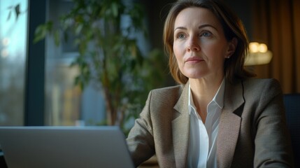 Sticker - A professional image of a woman in an office environment, focused on her work at the computer.