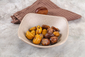 Wall Mural - Roasted sweet natural organic shestnut