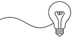© M Graphics 22 - Light Bulb Icon Vector Illustration: Creative Idea, Innovation, Solution, Symbol, Single Line Drawing, Minimalist Design