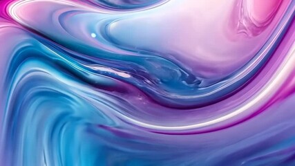 Poster - Vibrant swirling liquid paint with dynamic movement in soft pastel hues
