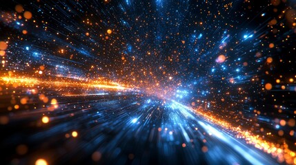 Wall Mural - cosmic speed: a journey through the universe's energetic heart