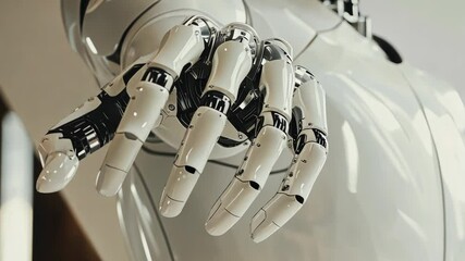 Poster - Robotic hand reaching and grasping in smooth motion sequence