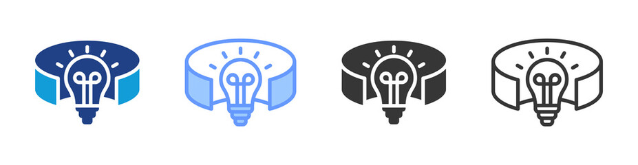 Aufkleber - Virtual Reality icon set multiple style collection