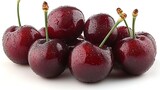 Juicy Red Cherries Fresh Fruit Photography