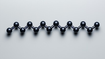 Poster - Dark spheres chain, science, connection, background, research, stock photo