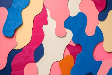 Poster - Abstract Colorful Organic Shapes Layered Design