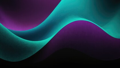 Poster - A black background with a blue and purple wave design.
8